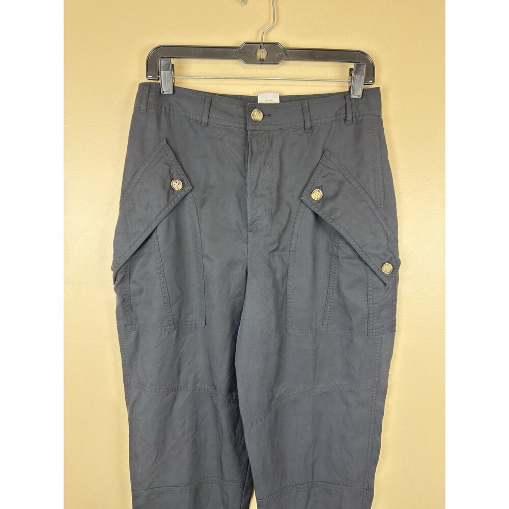 NWT Express Womens Black High Rise Flap Pocket Cargo Utility Pants Size 8 - Picture 4 of 15